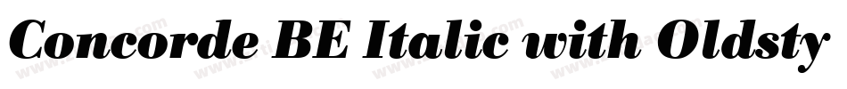 Concorde BE Italic with Oldstyle Figures字体转换